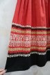 画像7: 50〜60年代 レッド×ホワイト×ブラックグアテマラ刺繍ポケット付きスカート (7)