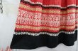 画像8: 50〜60年代 レッド×ホワイト×ブラックグアテマラ刺繍ポケット付きスカート (8)