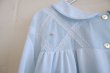 画像11: 60年代サックスブルーレース＆花飾り付き丸襟七分袖ベッドジャケット (11)