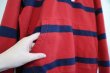 画像10: "Ralph Lauren"レッド×ネイビーボーダーワンポイントロゴ刺繍フード＆ポケット付きハーフボタン長袖スウェット (10)