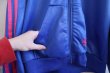 画像12: ”adidas”ブルー×ピンクロゴ刺繍ポケット＆フード付き長袖トラックジャケット (12)
