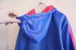 画像16: ”adidas”ブルー×ピンクロゴ刺繍ポケット＆フード付き長袖トラックジャケット (16)