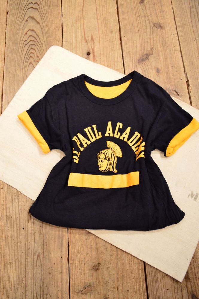 Champion トリコタグ後期ダークネイビー イエローラバープリントクルーネック半袖ダブルフェイスtシャツ ｆｉｚｚ Select Lady S Vintage Clothing