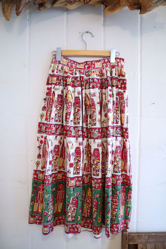 11(日)削除❗️ oz vintage購入 インド綿スカート - ロングスカート
