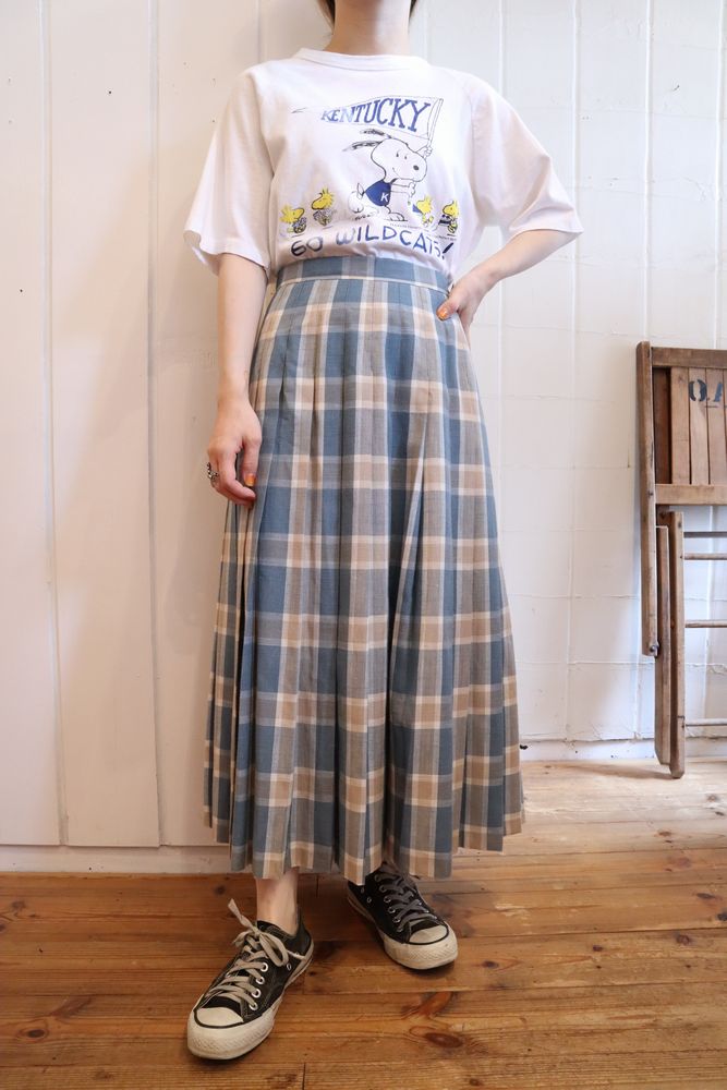 【Vivienne Westwood】ブルーチェックプリーツスカート